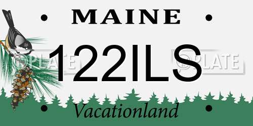 122ILS Maine License Plate