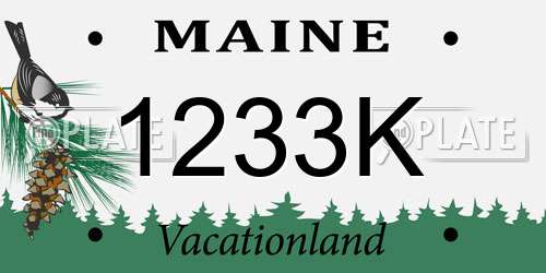 1233K Maine License Plate