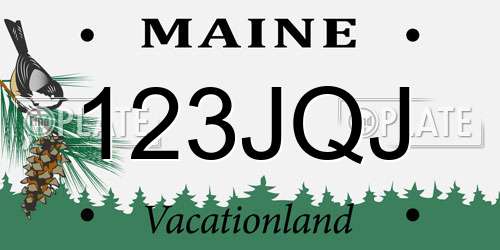 123JQJ Maine License Plate