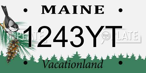 1243YT Maine License Plate
