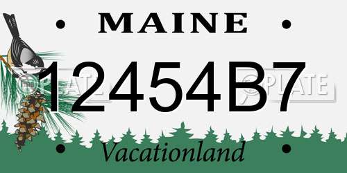 12454B7 Maine License Plate