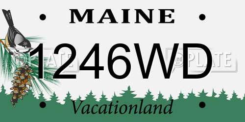 1246WD Maine License Plate