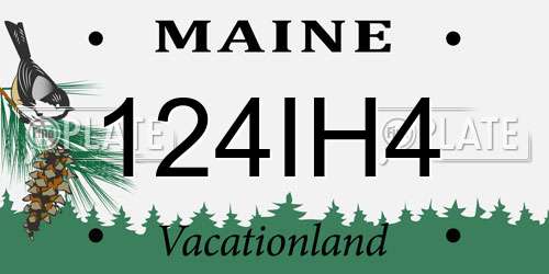 124IH4 Maine License Plate
