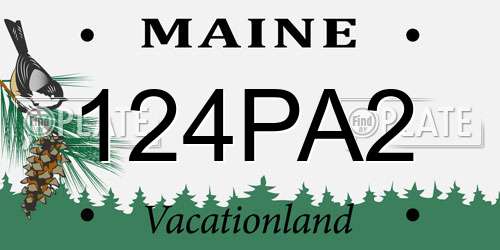 124PA2 Maine License Plate