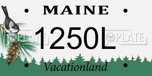 1250L Maine License Plate