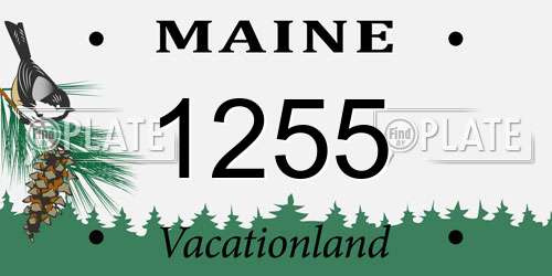 1255 Maine License Plate