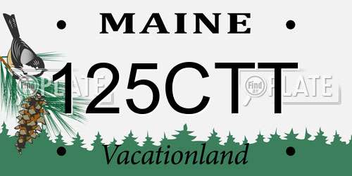 125CTT Maine License Plate