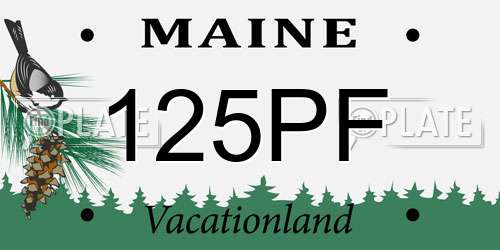 125PF Maine License Plate