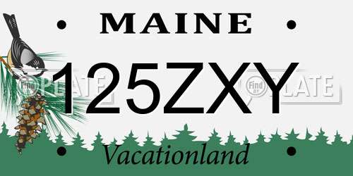 125ZXY Maine License Plate