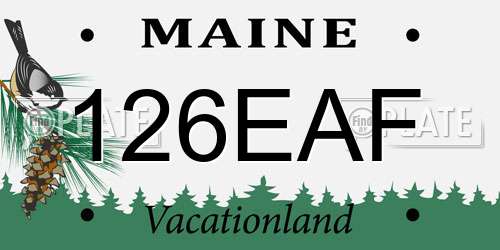 126EAF Maine License Plate