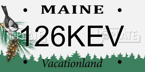 126KEV Maine License Plate