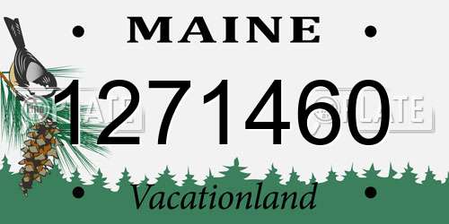 1271460 Maine License Plate