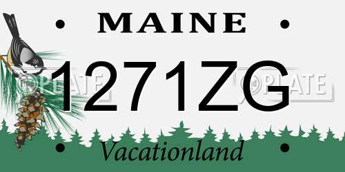 1271ZG Maine License Plate