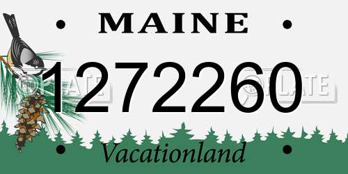 1272260 Maine License Plate