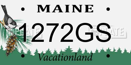 1272GS Maine License Plate