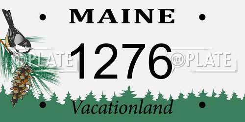 1276 Maine License Plate