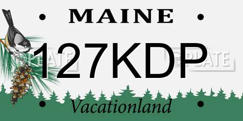 127KDP Maine License Plate