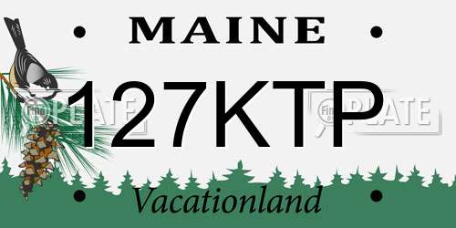 127KTP Maine License Plate