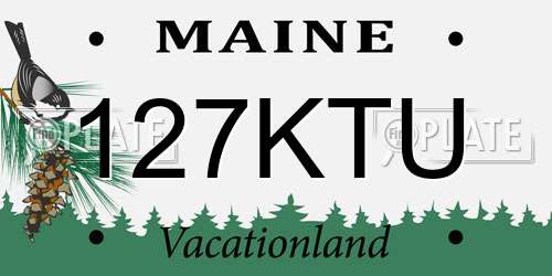 127KTU Maine License Plate