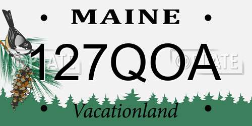 127QOA Maine License Plate