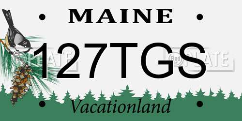 127TGS Maine License Plate