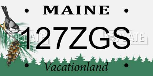127ZGS Maine License Plate