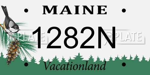 1282N Maine License Plate