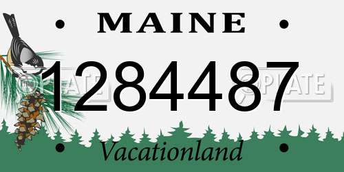 1284487 Maine License Plate