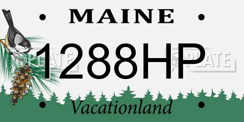 1288HP Maine License Plate