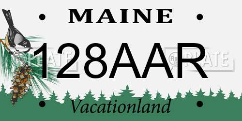 128AAR Maine License Plate