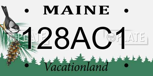 128AC1 Maine License Plate