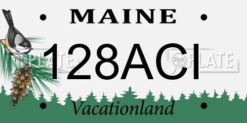 128ACI Maine License Plate