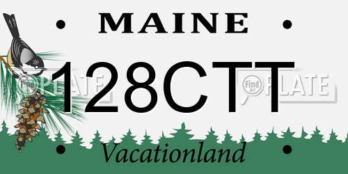 128CTT Maine License Plate