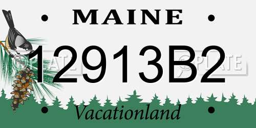 12913B2 Maine License Plate