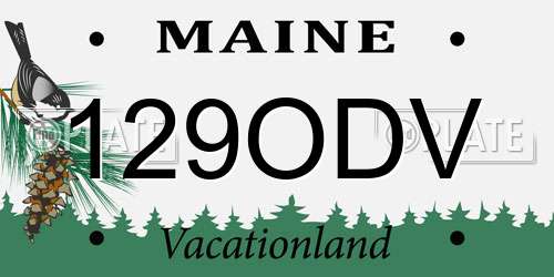 129ODV Maine License Plate