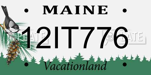 12IT776 Maine License Plate