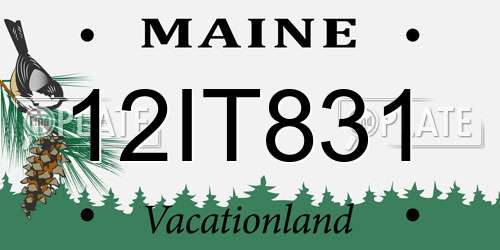 12IT831 Maine License Plate