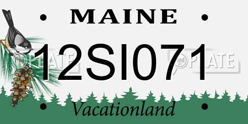 12SI071 Maine License Plate