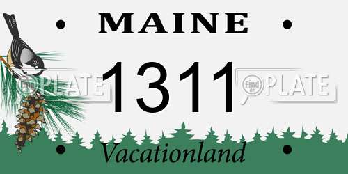1311 Maine License Plate