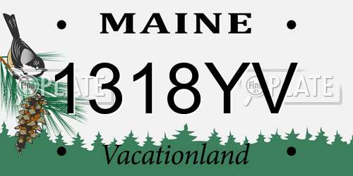 1318YV Maine License Plate