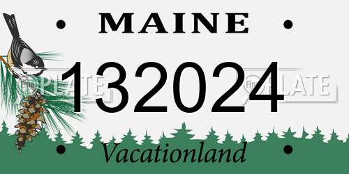132024 Maine License Plate