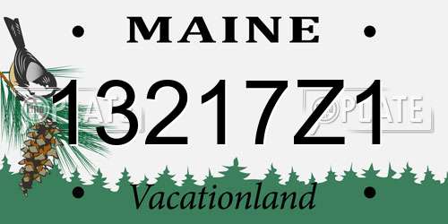 13217Z1 Maine License Plate