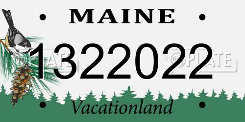 1322022 Maine License Plate