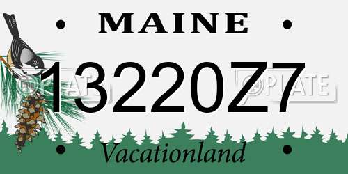 13220Z7 Maine License Plate