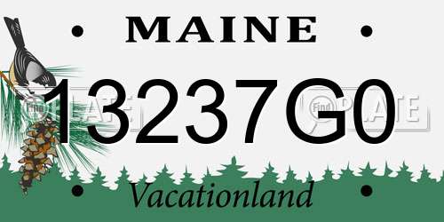 13237G0 Maine License Plate