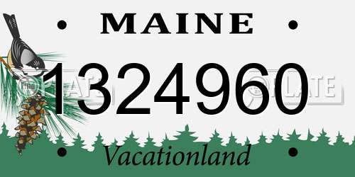 1324960 Maine License Plate