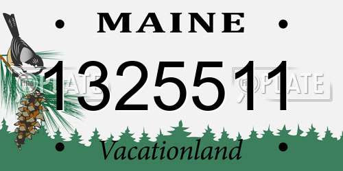 1325511 Maine License Plate