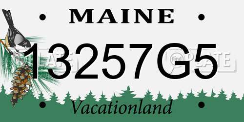 13257G5 Maine License Plate