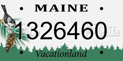 1326460 Maine License Plate