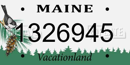 1326945 Maine License Plate